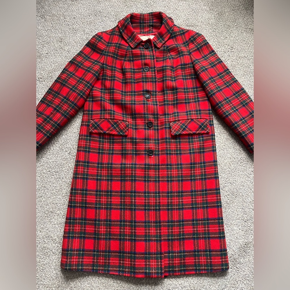 Vintage Pendleton Red Tartan Coat (no size)